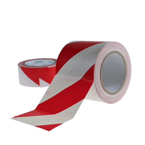 Taśma samoprzylepna biało/czerwona 33m/10cm
