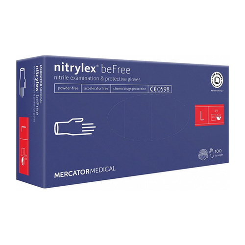 Rękawice jednor.nitrylowe bezpudr.NITRYLEX BASIC